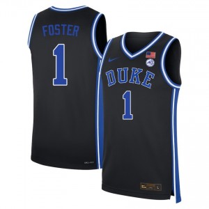 Men Caleb Foster Black Blue Devils #1 Limited Jerseys 724048-590