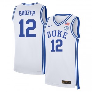 Men Cameron Boozer White Duke University #12 NCAA Jerseys 755112-892