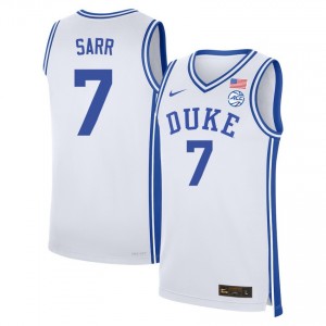 Men Dame Sarr White Duke University #7 2025 Jersey 132229-479