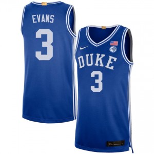 Men Isaiah Evans Royal Duke Blue Devils #3 Limited Jersey 754450-819