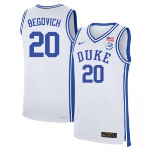 Men Neal Begovich White Duke #20 2025 Jerseys 818427-232