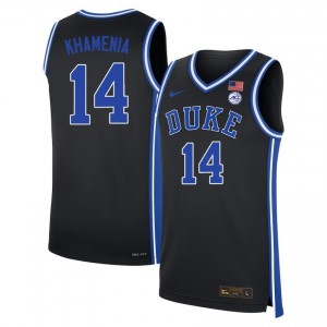 Men Nikolas Khamenia Black Duke Blue Devils #14 Embroidery Jersey 302763-535