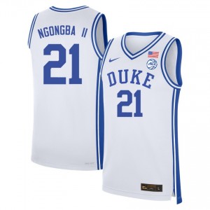 Men Patrick Ngongba II White Duke University #21 Official Jersey 684986-350