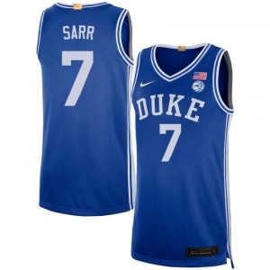 Men Dame Sarr Royal Duke University #7 Stitched Jerseys 649411-135