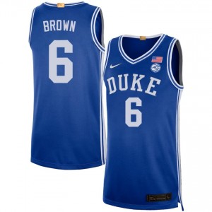 Men Maliq Brown Royal Duke University #6 Alumni Jersey 256295-280