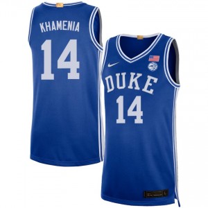 Men Nikolas Khamenia Royal Duke University #14 NCAA Jerseys 733511-803