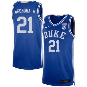 Men Patrick Ngongba II Royal Duke Blue Devils #21 NCAA Jersey 703551-740