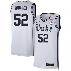 Men Stanley Borden Team White Duke #52 Stitched Jersey 324452-964