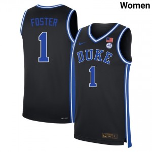 Women Caleb Foster Black Duke #1 Player Jerseys 553976-225
