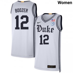 Women Cameron Boozer Team White Duke #12 Embroidery Jerseys 206248-184