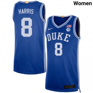 Women Darren Harris Royal Blue Devils #8 Alumni Jersey 431351-948