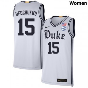Women Ifeanyi Ufochukwu Team White Duke University #15 Embroidery Jersey 902205-512