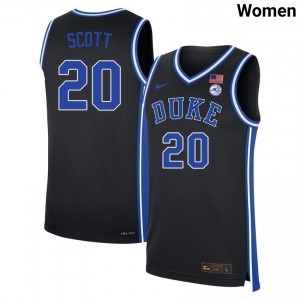 Women Jack Scott Black Duke #20 High School Jerseys 440577-171