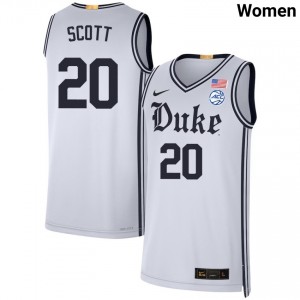 Women Jack Scott Team White Duke #20 NCAA Jerseys 652320-103
