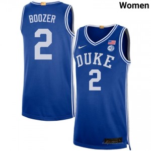 Women Cayden Boozer Royal Blue Devils #2 University Jerseys 133320-863