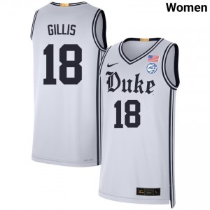 Women Mason Gillis Team White Duke #18 2025 Jersey 130653-466