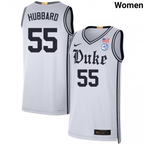 Women Spencer Hubbard Team White Duke University #55 NCAA Jersey 941430-539