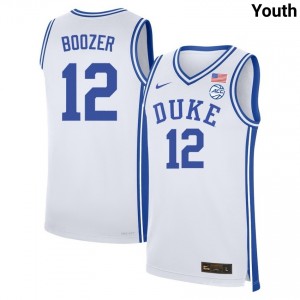 Youth Cameron Boozer White Duke Blue Devils #12 High School Jersey 291650-673