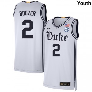 Youth Cayden Boozer Team White Blue Devils #2 Stitched Jersey 614727-690