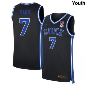 Youth Dame Sarr Black Blue Devils #7 High School Jersey 170453-155