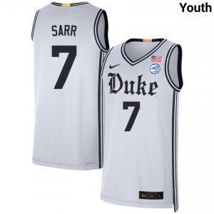 Youth Dame Sarr Team White Duke #7 High School Jersey 709826-310