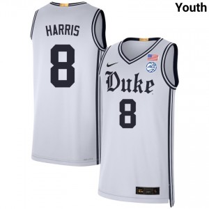 Youth Darren Harris Team White Duke University #8 2025-26 Jerseys 197380-658