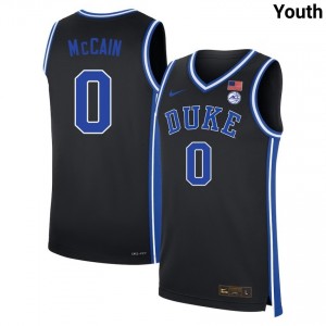 Youth Jared McCain Black Blue Devils #0 Replica Jersey 581499-768