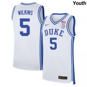 Youth Sebastian Wilkins White Duke #5 2025-26 Jerseys 818956-202