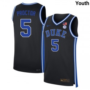 Youth Tyrese Proctor Black Duke #5 Stitched Jerseys 505727-772
