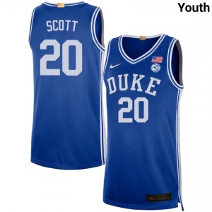 Youth Jack Scott Royal Blue Devils #20 University Jersey 677603-459