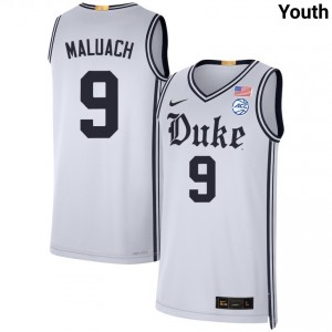 Youth Khaman Maluach Team White Duke #9 Limited Jerseys 689963-165
