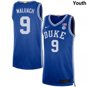 Youth Khaman Maluach Royal Duke #9 High School Jerseys 671388-563